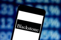 June 5, 2019, Brazil. In this photo illustration the Blackstone Group logo is displayed on a smartphone — Stock Editorial Photography