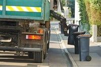 Urban recycling waste and garbage services — Photo by kalinovksy