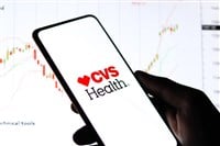 West Bangal, India - October 09, 2021 : CVS Health logo on phone screen stock image. — Stock Editorial Photography