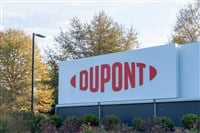 DuPont company logo sign outside the headquarters in Wilmington, Delaware, USA, November 5, 2023. DuPont is an American multinational chemical company. — Stock Editorial Photography