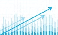 Financial stock market graph on stock market investment trading, Bullish point, 