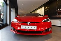 TESLA car store in Amsterdam - Stock Editorial Photography