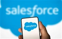 Salesforce displayed on mobile device — Stock Editorial Photography