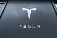 Tesla logo sign 