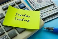 Business concept about Insider Trading with sign on the page. 