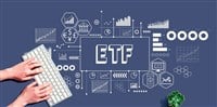 ETF theme with person using a computer keyboard