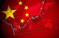 China Economy Global Market Background Design Chart Material graph illustration image — Photo