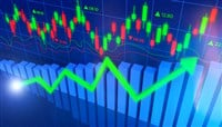 3d illustration of financial investment in the stock market