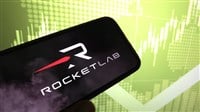 March 01, 2025: Rocket Lab USA Inc company logo displayed on mobile phone