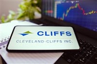 July 7, 2022, Brazil. In this photo illustration, the Cleveland-Cliffs Inc. logo is seen displayed on a smartphone screen