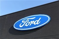 Ford logo on a wall - Stock Editorial Photography