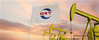 Occidental Petroleum Oil Rig and Flag