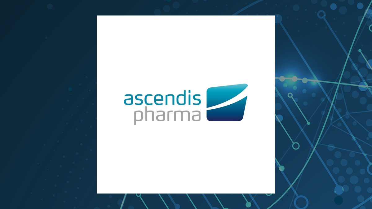 Ascendis Pharma A/S logo with Medical background
