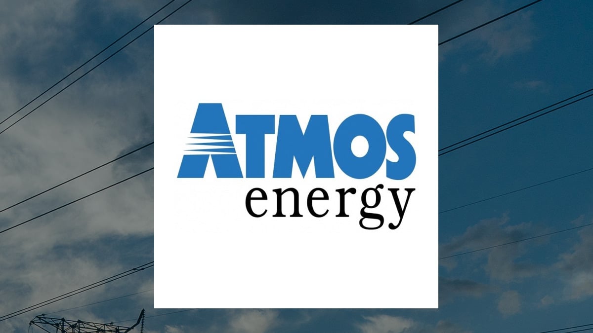 Atmos Energy logo with Utilities background
