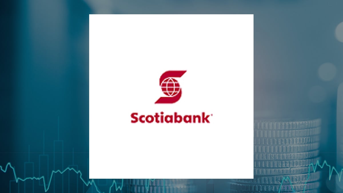 Bank of Nova Scotia logo with Finance background