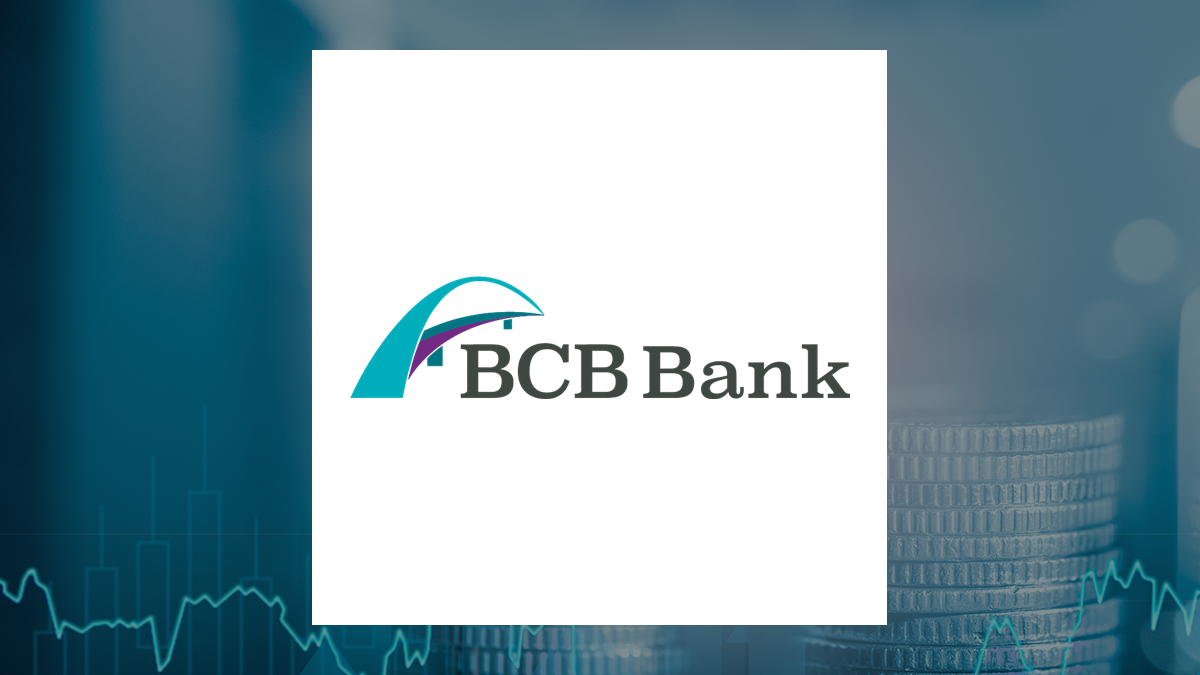 BCB Bancorp logo with Finance background