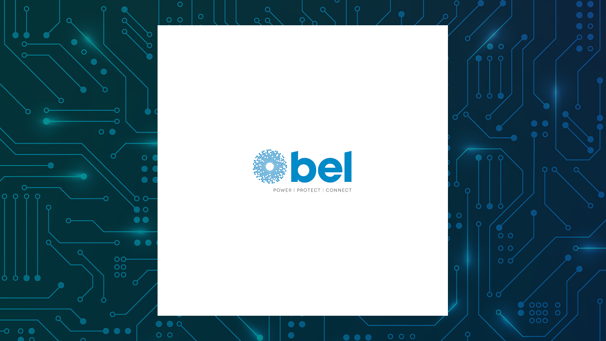 Bel Fuse logo with Computer and Technology background
