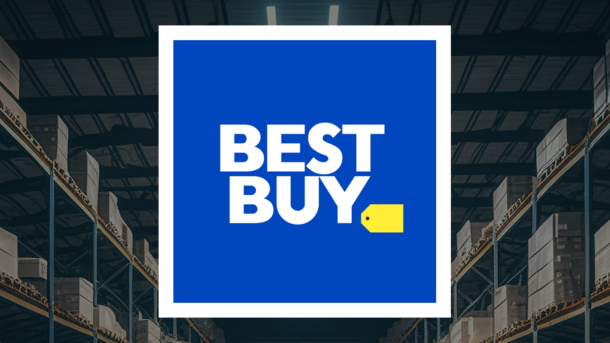 Best Buy logo with Retail/Wholesale background