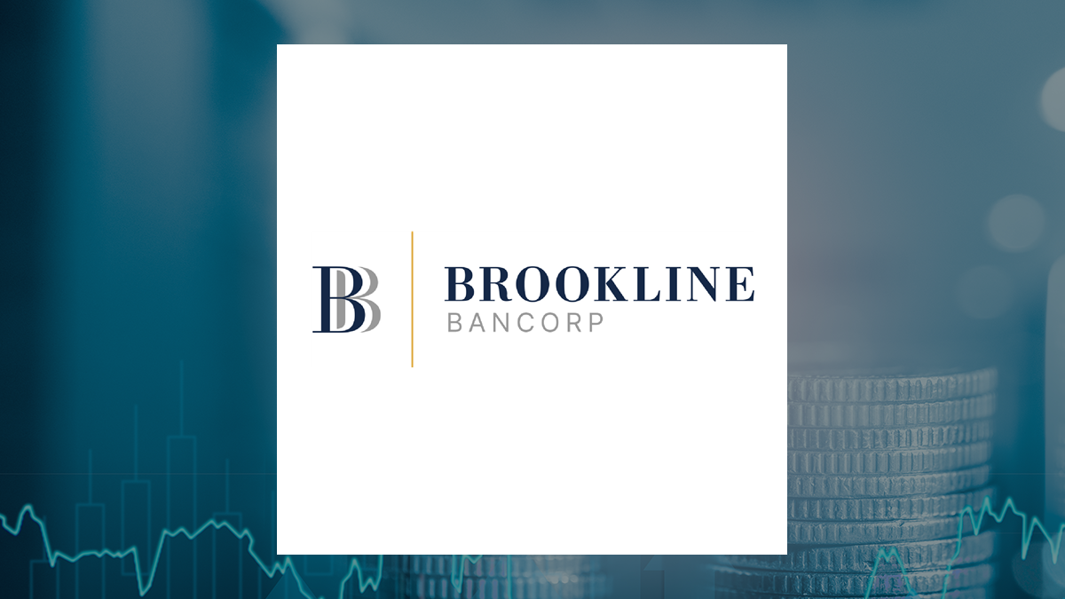 Brookline Bancorp logo with Finance background