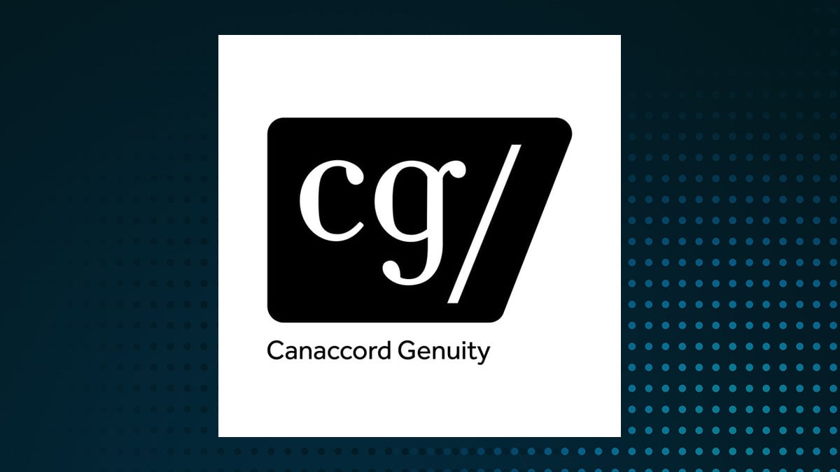 Canaccord Genuity Group logo with Financial Services background