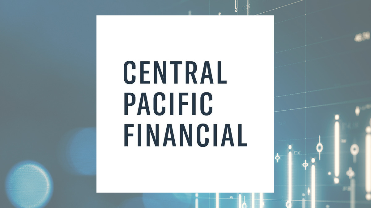 Central Pacific Financial logo with Finance background