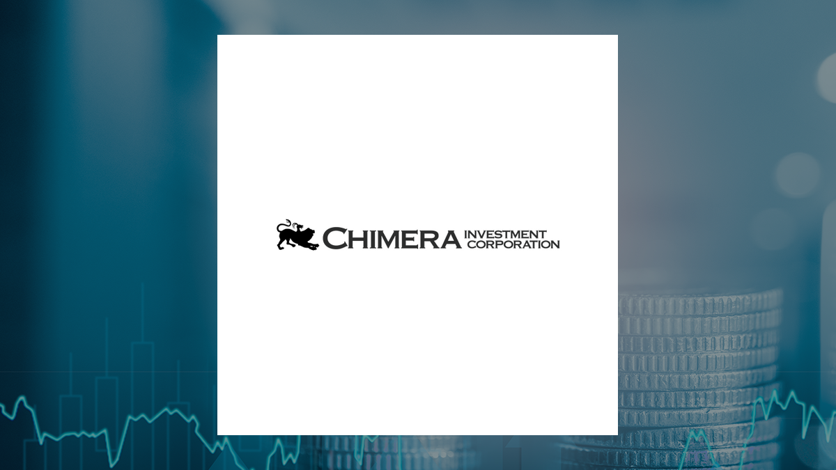 Chimera Investment logo with Finance background