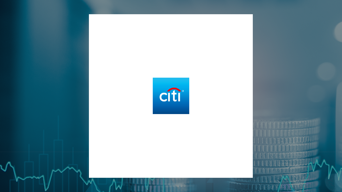 Citigroup logo with Finance background