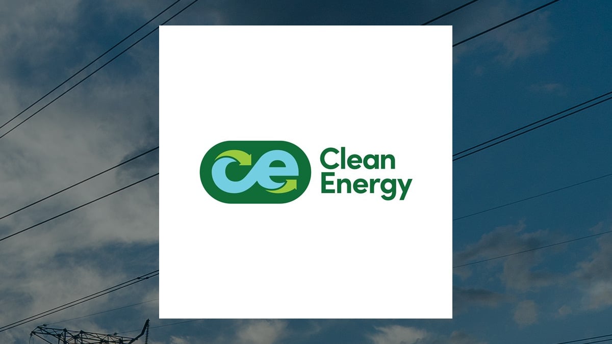 Clean Energy Fuels logo with Utilities background