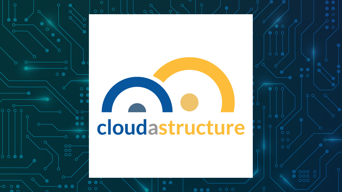 Cloudastructure logo with Computer and Technology background