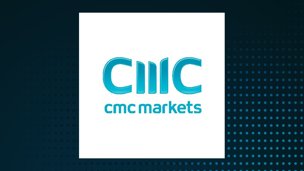 CMC Markets logo with Financial Services background