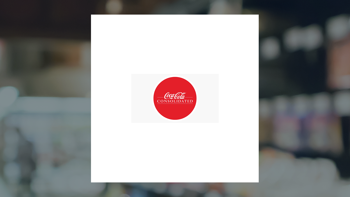 Coca-Cola Consolidated logo with Consumer Staples background