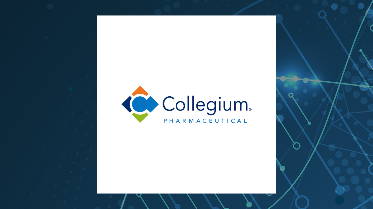 Collegium Pharmaceutical logo with Medical background