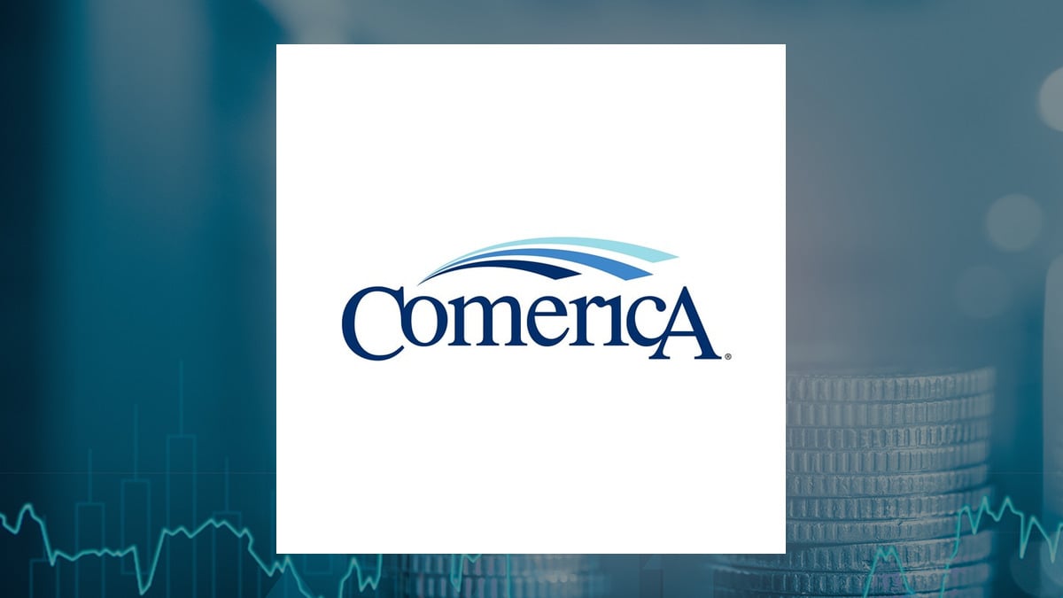 Comerica logo with Finance background