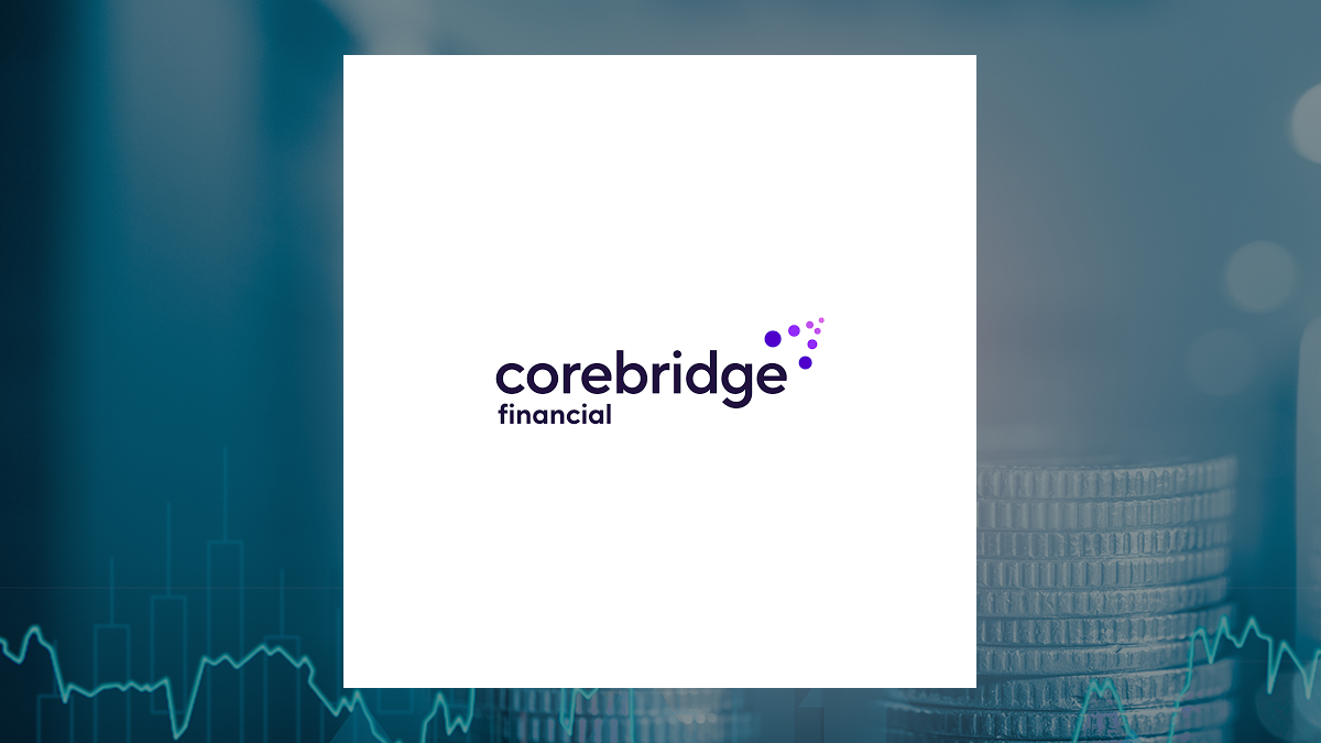 Corebridge Financial logo with Finance background