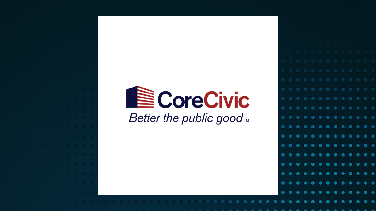 CoreCivic logo with Finance background