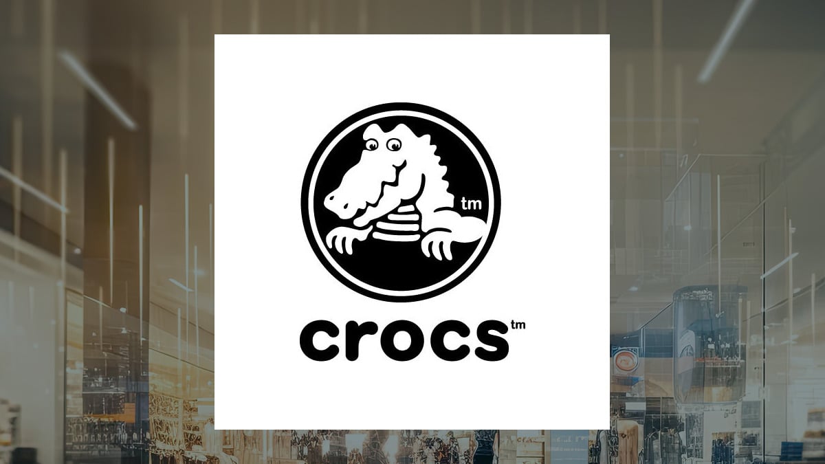 Crocs logo with Consumer Discretionary background