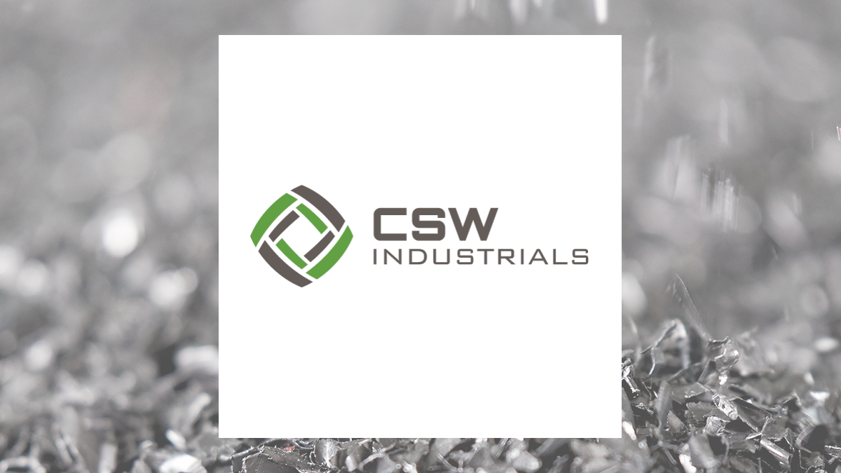 CSW Industrials logo with Basic Materials background