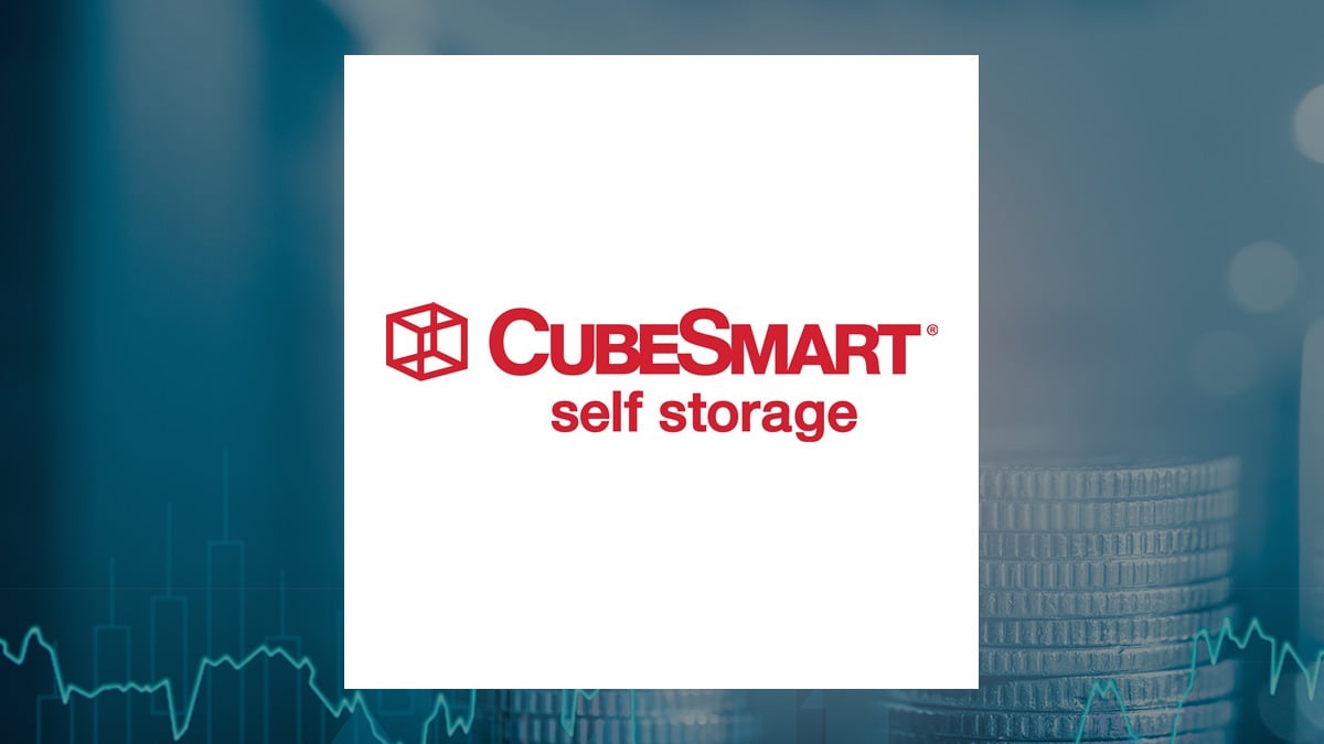 CubeSmart logo with Finance background