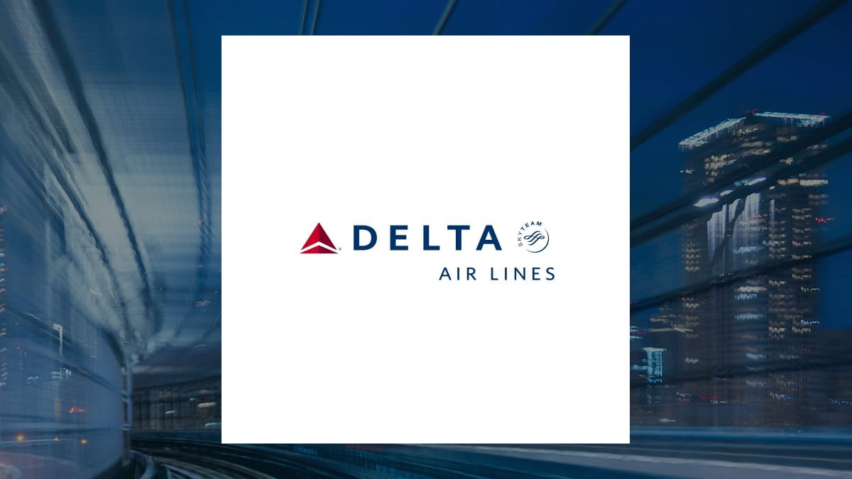 Delta Air Lines logo with Transportation background