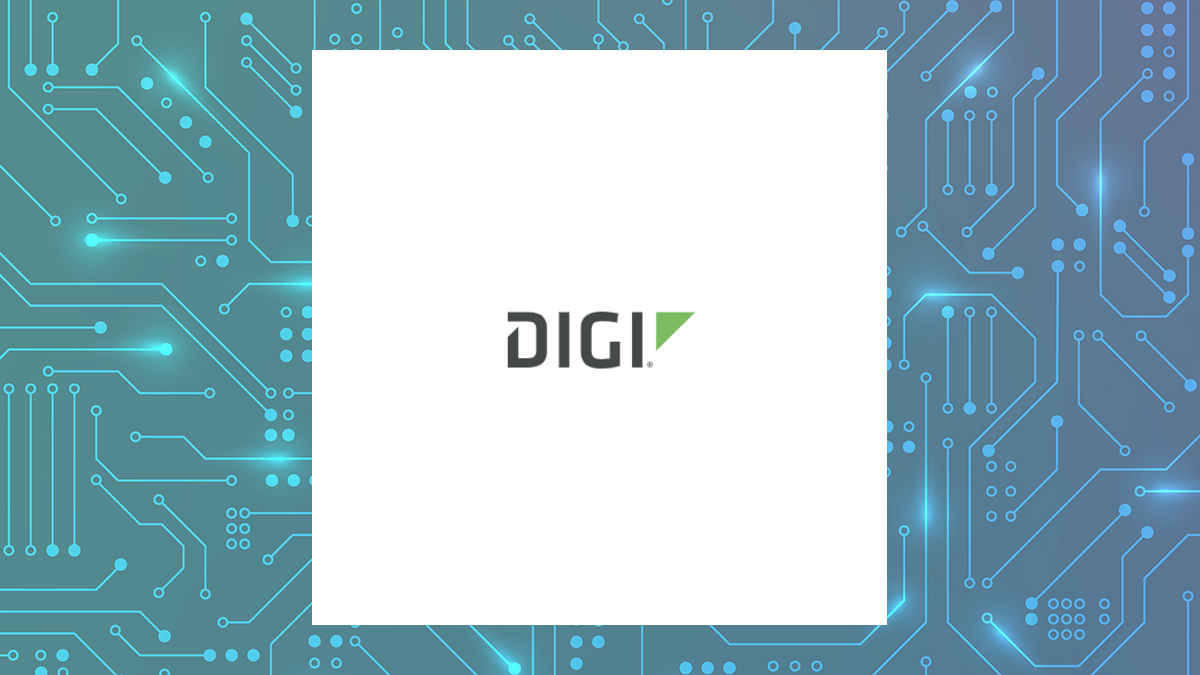 Digi International logo with Computer and Technology background