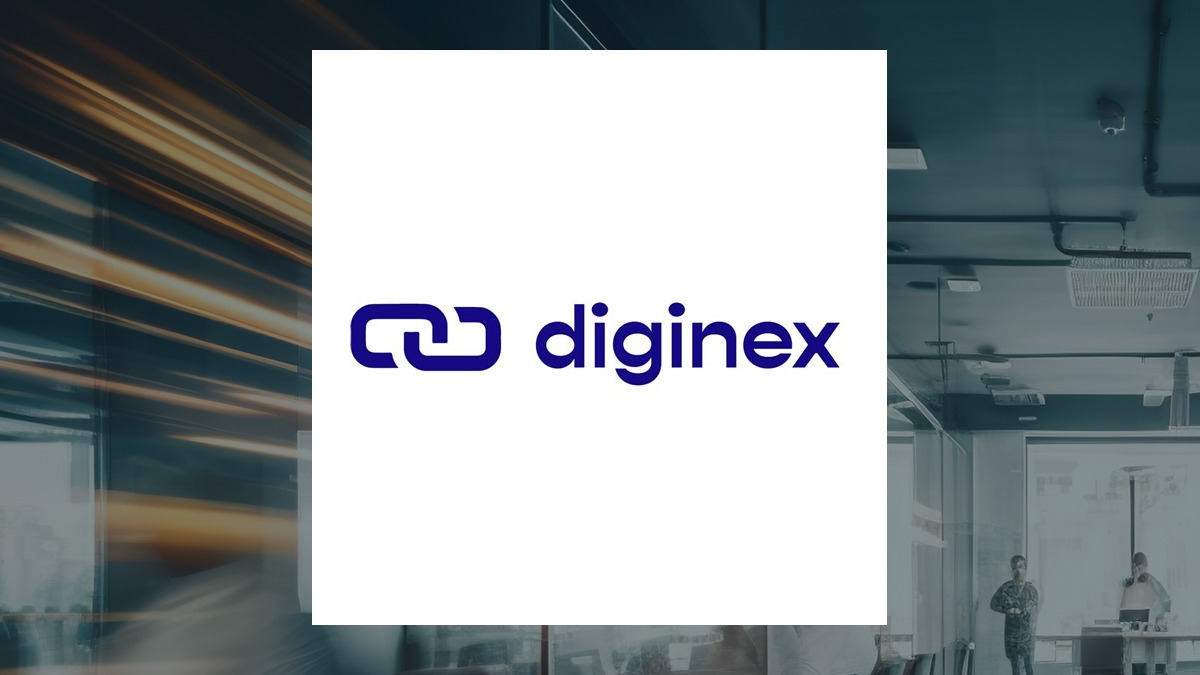 Diginex logo with Business Services background