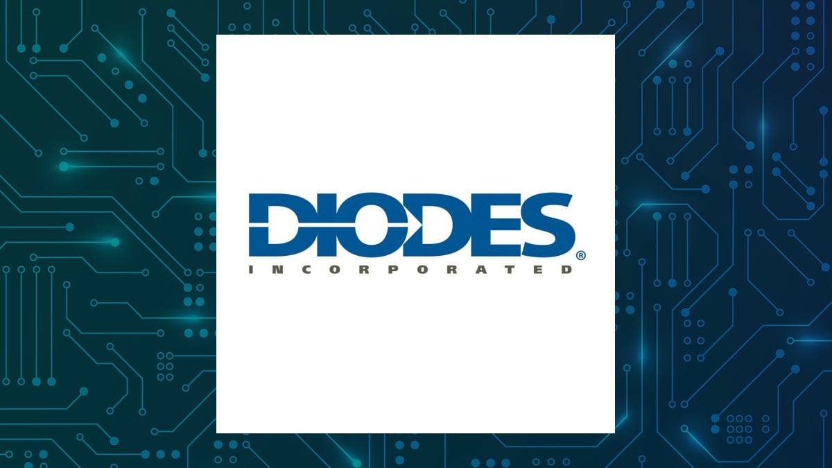Diodes logo with Computer and Technology background