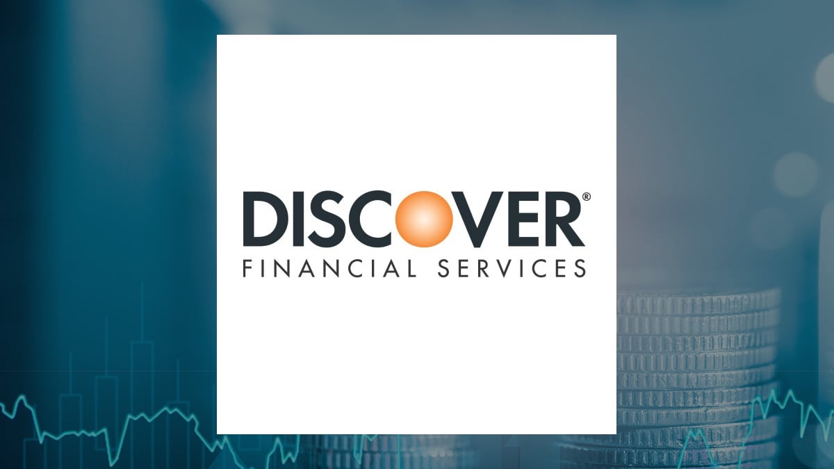 Discover Financial Services logo with Finance background