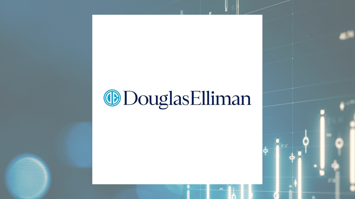 Douglas Elliman logo with Finance background