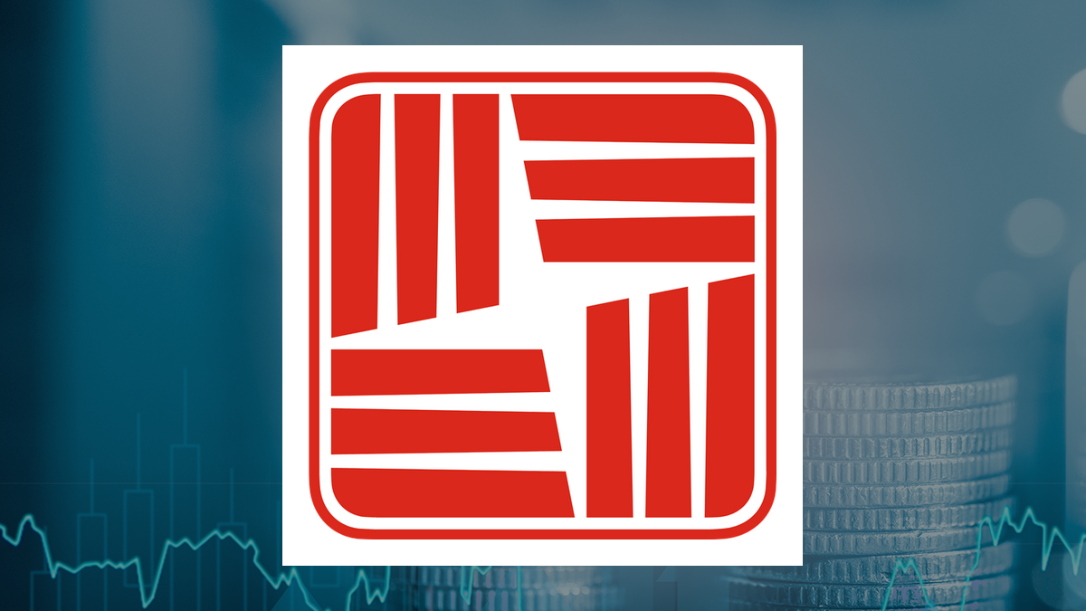 East West Bancorp logo with Finance background
