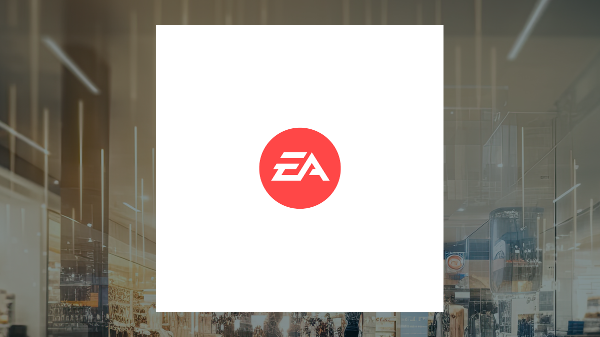 Electronic Arts logo with Consumer Discretionary background