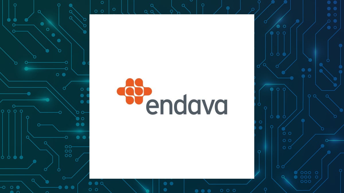 Endava logo with Computer and Technology background