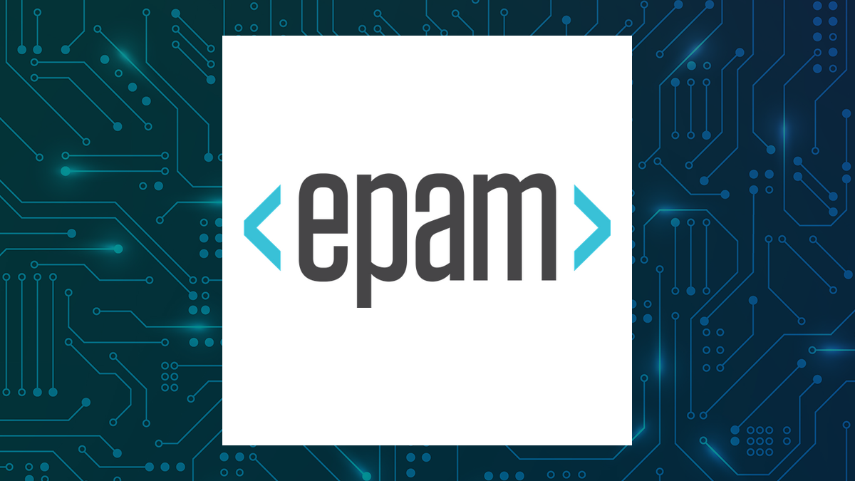 EPAM Systems logo with Computer and Technology background