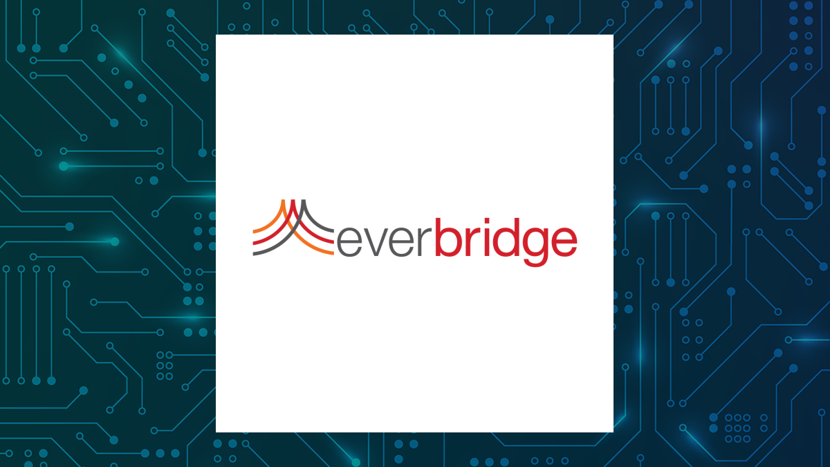 Everbridge logo with Computer and Technology background