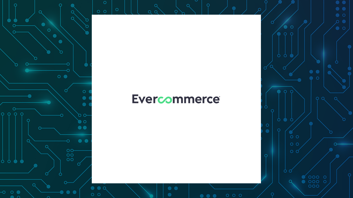 EverCommerce logo with Computer and Technology background